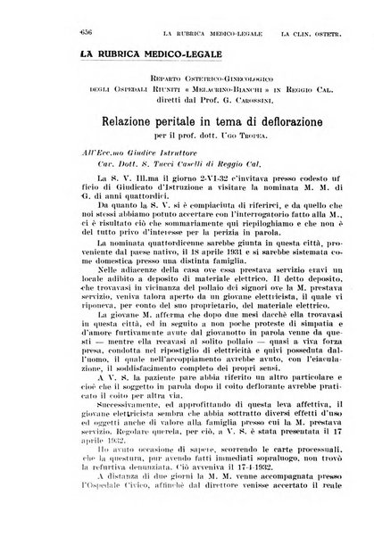 La clinica ostetrica rivista di ostetricia, ginecologia e pediatria. - A. 1, n. 1 (1899)-a. 40, n. 12 (dic. 1938)