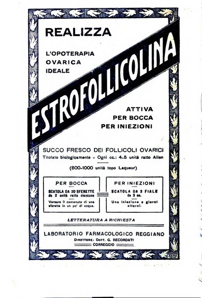 La clinica ostetrica rivista di ostetricia, ginecologia e pediatria. - A. 1, n. 1 (1899)-a. 40, n. 12 (dic. 1938)