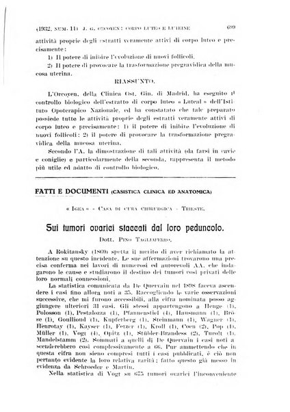 La clinica ostetrica rivista di ostetricia, ginecologia e pediatria. - A. 1, n. 1 (1899)-a. 40, n. 12 (dic. 1938)