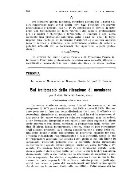 La clinica ostetrica rivista di ostetricia, ginecologia e pediatria. - A. 1, n. 1 (1899)-a. 40, n. 12 (dic. 1938)