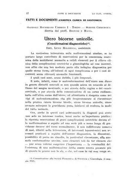 La clinica ostetrica rivista di ostetricia, ginecologia e pediatria. - A. 1, n. 1 (1899)-a. 40, n. 12 (dic. 1938)