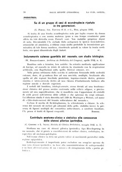 La clinica ostetrica rivista di ostetricia, ginecologia e pediatria. - A. 1, n. 1 (1899)-a. 40, n. 12 (dic. 1938)