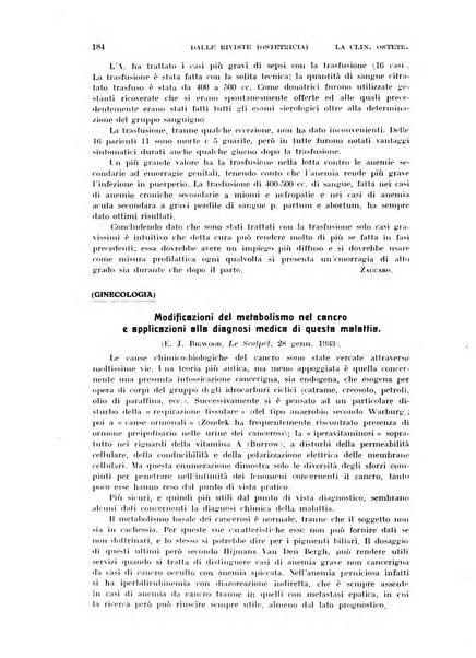 La clinica ostetrica rivista di ostetricia, ginecologia e pediatria. - A. 1, n. 1 (1899)-a. 40, n. 12 (dic. 1938)