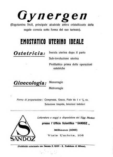 La clinica ostetrica rivista di ostetricia, ginecologia e pediatria. - A. 1, n. 1 (1899)-a. 40, n. 12 (dic. 1938)