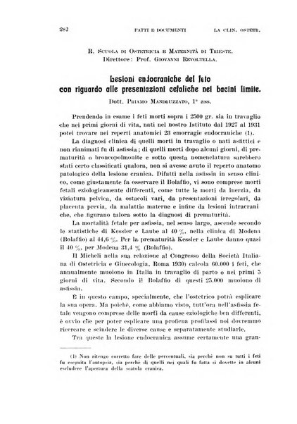 La clinica ostetrica rivista di ostetricia, ginecologia e pediatria. - A. 1, n. 1 (1899)-a. 40, n. 12 (dic. 1938)