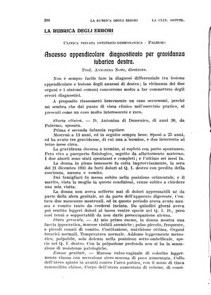 La clinica ostetrica rivista di ostetricia, ginecologia e pediatria. - A. 1, n. 1 (1899)-a. 40, n. 12 (dic. 1938)