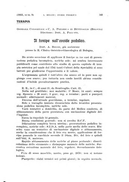 La clinica ostetrica rivista di ostetricia, ginecologia e pediatria. - A. 1, n. 1 (1899)-a. 40, n. 12 (dic. 1938)