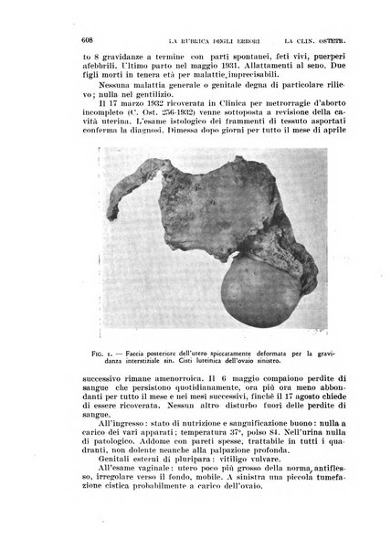 La clinica ostetrica rivista di ostetricia, ginecologia e pediatria. - A. 1, n. 1 (1899)-a. 40, n. 12 (dic. 1938)