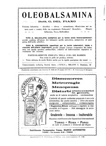 La clinica ostetrica rivista di ostetricia, ginecologia e pediatria. - A. 1, n. 1 (1899)-a. 40, n. 12 (dic. 1938)