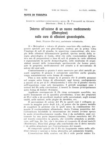 La clinica ostetrica rivista di ostetricia, ginecologia e pediatria. - A. 1, n. 1 (1899)-a. 40, n. 12 (dic. 1938)