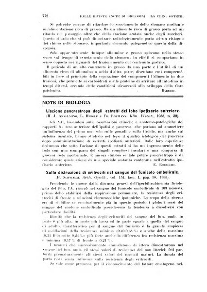 La clinica ostetrica rivista di ostetricia, ginecologia e pediatria. - A. 1, n. 1 (1899)-a. 40, n. 12 (dic. 1938)