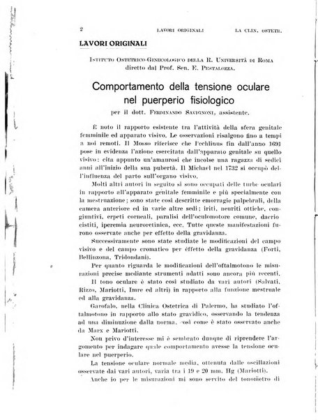 La clinica ostetrica rivista di ostetricia, ginecologia e pediatria. - A. 1, n. 1 (1899)-a. 40, n. 12 (dic. 1938)