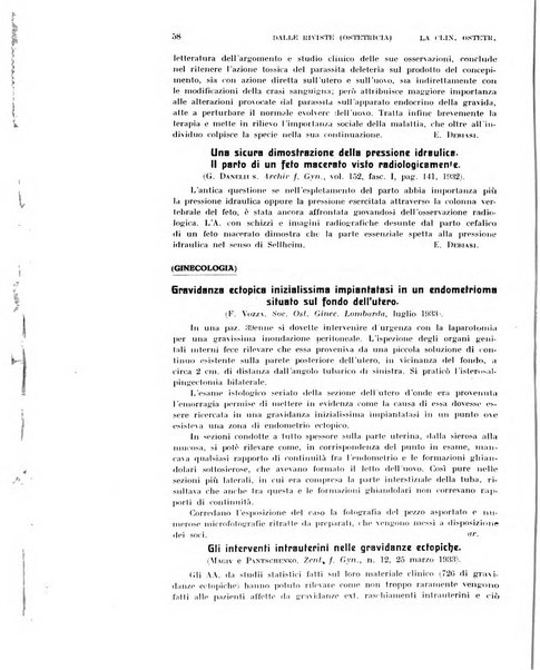 La clinica ostetrica rivista di ostetricia, ginecologia e pediatria. - A. 1, n. 1 (1899)-a. 40, n. 12 (dic. 1938)