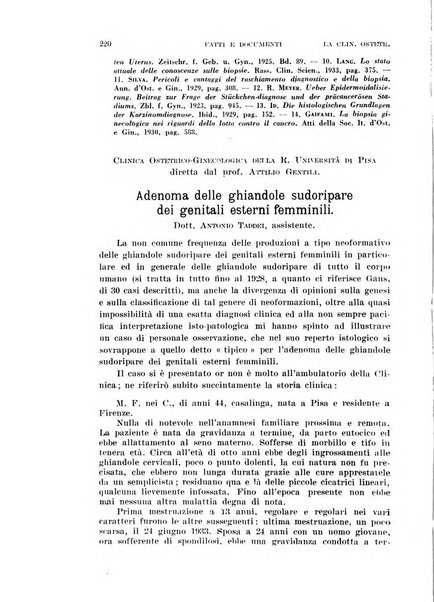 La clinica ostetrica rivista di ostetricia, ginecologia e pediatria. - A. 1, n. 1 (1899)-a. 40, n. 12 (dic. 1938)