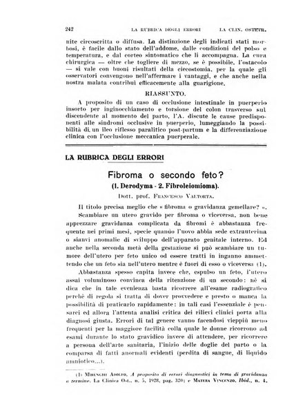 La clinica ostetrica rivista di ostetricia, ginecologia e pediatria. - A. 1, n. 1 (1899)-a. 40, n. 12 (dic. 1938)