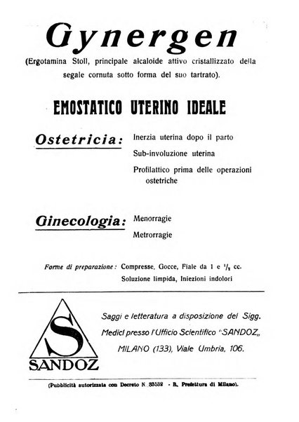 La clinica ostetrica rivista di ostetricia, ginecologia e pediatria. - A. 1, n. 1 (1899)-a. 40, n. 12 (dic. 1938)