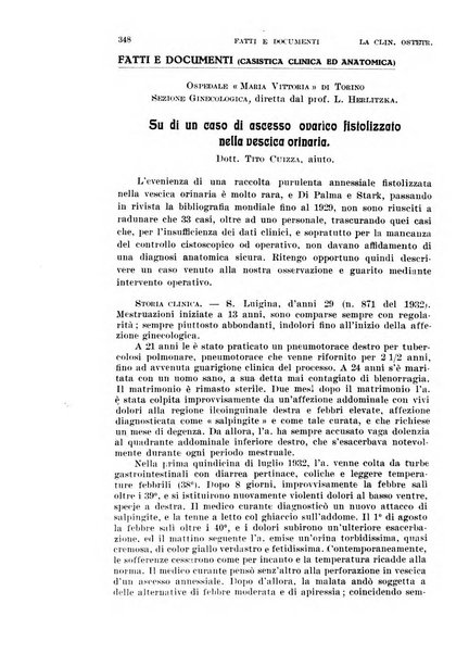 La clinica ostetrica rivista di ostetricia, ginecologia e pediatria. - A. 1, n. 1 (1899)-a. 40, n. 12 (dic. 1938)