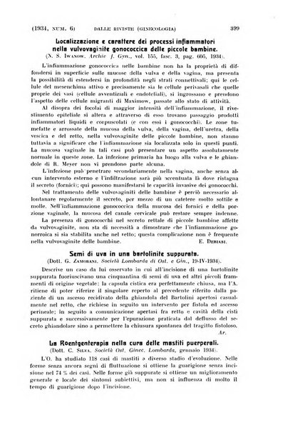 La clinica ostetrica rivista di ostetricia, ginecologia e pediatria. - A. 1, n. 1 (1899)-a. 40, n. 12 (dic. 1938)