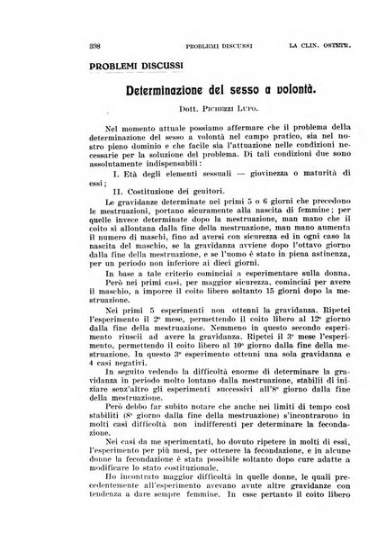 La clinica ostetrica rivista di ostetricia, ginecologia e pediatria. - A. 1, n. 1 (1899)-a. 40, n. 12 (dic. 1938)