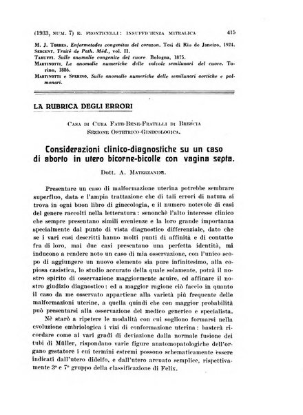 La clinica ostetrica rivista di ostetricia, ginecologia e pediatria. - A. 1, n. 1 (1899)-a. 40, n. 12 (dic. 1938)