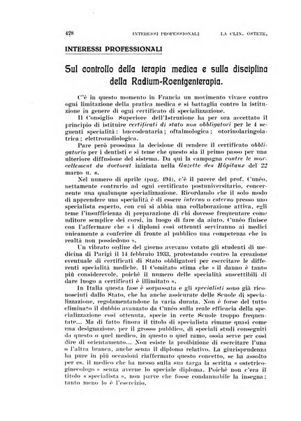 La clinica ostetrica rivista di ostetricia, ginecologia e pediatria. - A. 1, n. 1 (1899)-a. 40, n. 12 (dic. 1938)