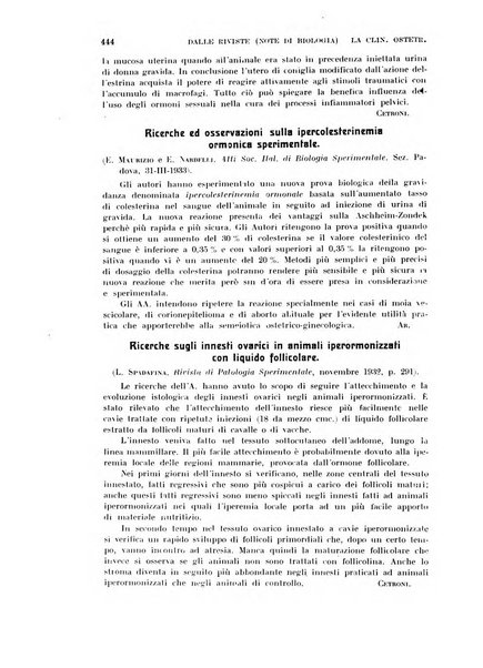 La clinica ostetrica rivista di ostetricia, ginecologia e pediatria. - A. 1, n. 1 (1899)-a. 40, n. 12 (dic. 1938)