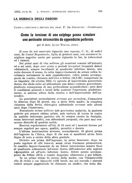 La clinica ostetrica rivista di ostetricia, ginecologia e pediatria. - A. 1, n. 1 (1899)-a. 40, n. 12 (dic. 1938)