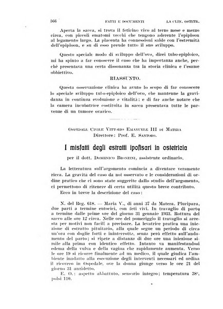 La clinica ostetrica rivista di ostetricia, ginecologia e pediatria. - A. 1, n. 1 (1899)-a. 40, n. 12 (dic. 1938)