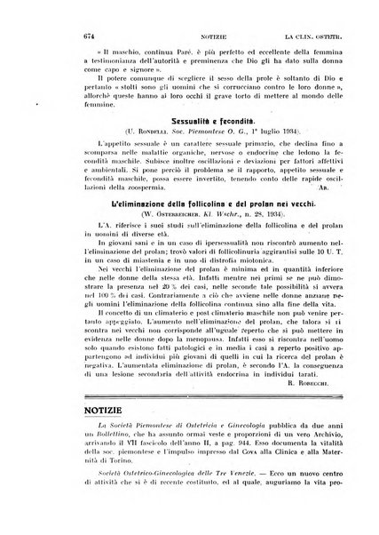 La clinica ostetrica rivista di ostetricia, ginecologia e pediatria. - A. 1, n. 1 (1899)-a. 40, n. 12 (dic. 1938)