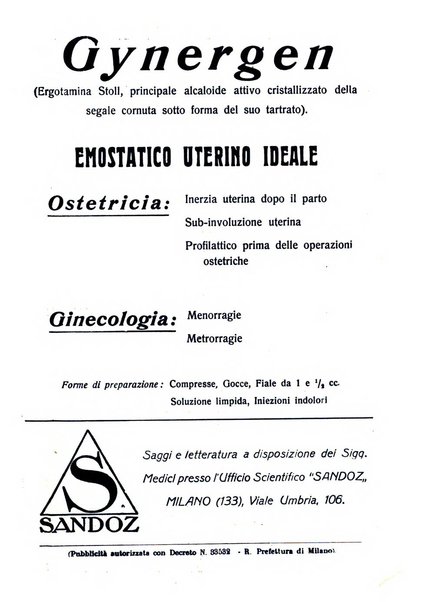 La clinica ostetrica rivista di ostetricia, ginecologia e pediatria. - A. 1, n. 1 (1899)-a. 40, n. 12 (dic. 1938)