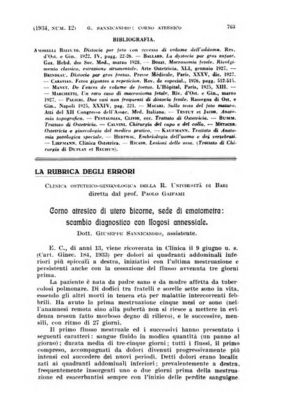 La clinica ostetrica rivista di ostetricia, ginecologia e pediatria. - A. 1, n. 1 (1899)-a. 40, n. 12 (dic. 1938)