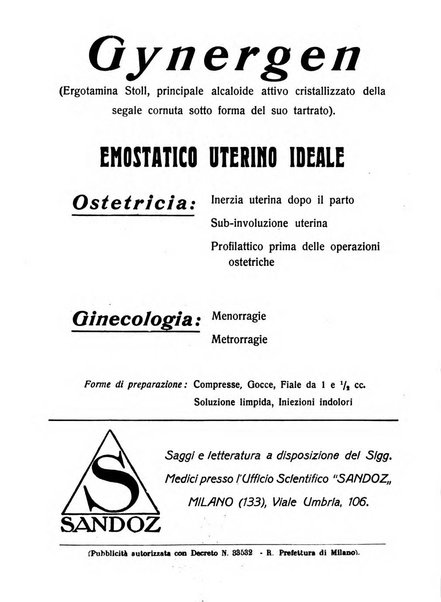 La clinica ostetrica rivista di ostetricia, ginecologia e pediatria. - A. 1, n. 1 (1899)-a. 40, n. 12 (dic. 1938)