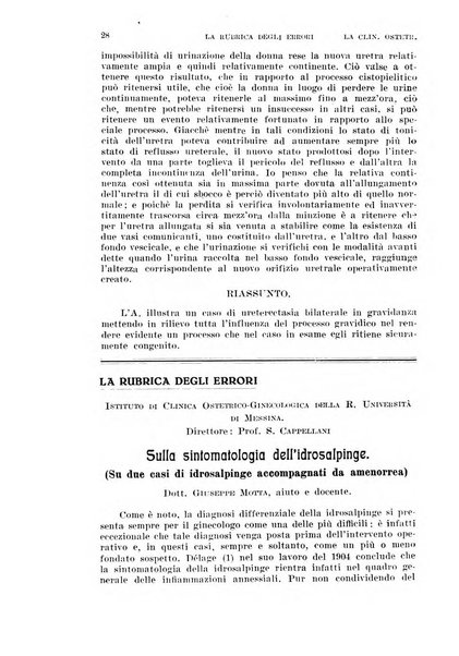 La clinica ostetrica rivista di ostetricia, ginecologia e pediatria. - A. 1, n. 1 (1899)-a. 40, n. 12 (dic. 1938)