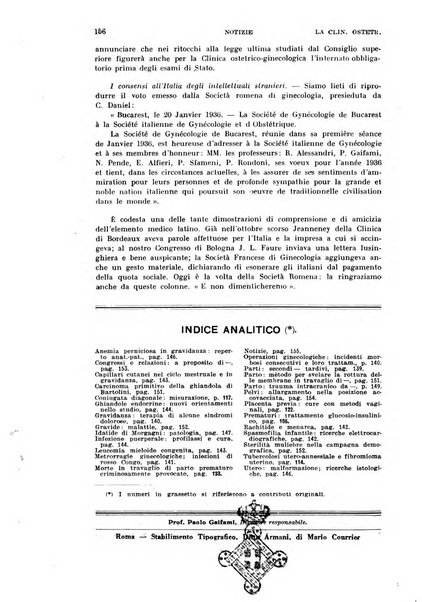 La clinica ostetrica rivista di ostetricia, ginecologia e pediatria. - A. 1, n. 1 (1899)-a. 40, n. 12 (dic. 1938)