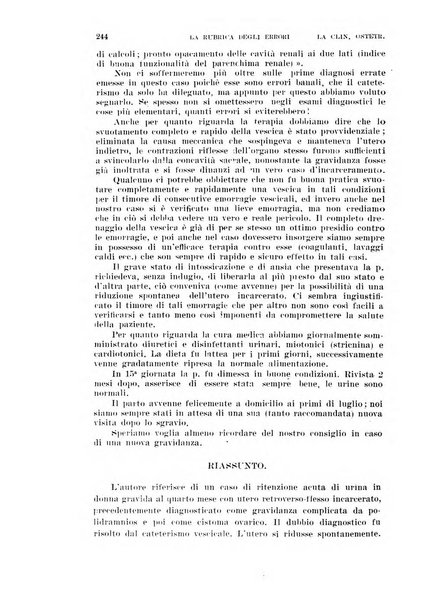 La clinica ostetrica rivista di ostetricia, ginecologia e pediatria. - A. 1, n. 1 (1899)-a. 40, n. 12 (dic. 1938)