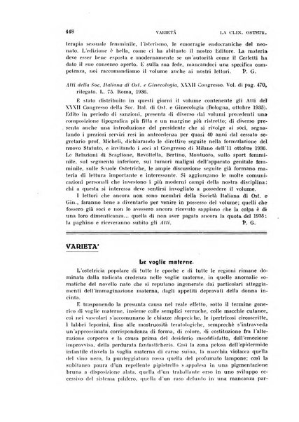 La clinica ostetrica rivista di ostetricia, ginecologia e pediatria. - A. 1, n. 1 (1899)-a. 40, n. 12 (dic. 1938)