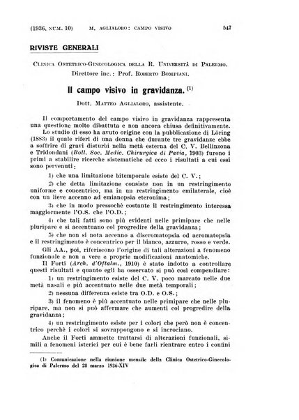 La clinica ostetrica rivista di ostetricia, ginecologia e pediatria. - A. 1, n. 1 (1899)-a. 40, n. 12 (dic. 1938)