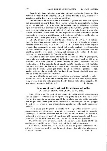 La clinica ostetrica rivista di ostetricia, ginecologia e pediatria. - A. 1, n. 1 (1899)-a. 40, n. 12 (dic. 1938)