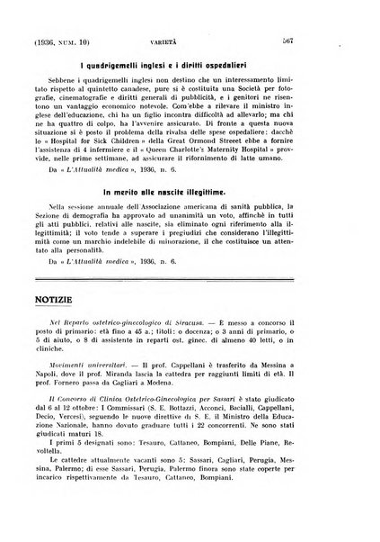 La clinica ostetrica rivista di ostetricia, ginecologia e pediatria. - A. 1, n. 1 (1899)-a. 40, n. 12 (dic. 1938)