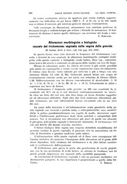 La clinica ostetrica rivista di ostetricia, ginecologia e pediatria. - A. 1, n. 1 (1899)-a. 40, n. 12 (dic. 1938)