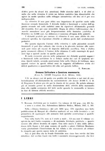 La clinica ostetrica rivista di ostetricia, ginecologia e pediatria. - A. 1, n. 1 (1899)-a. 40, n. 12 (dic. 1938)