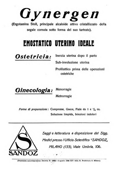 La clinica ostetrica rivista di ostetricia, ginecologia e pediatria. - A. 1, n. 1 (1899)-a. 40, n. 12 (dic. 1938)