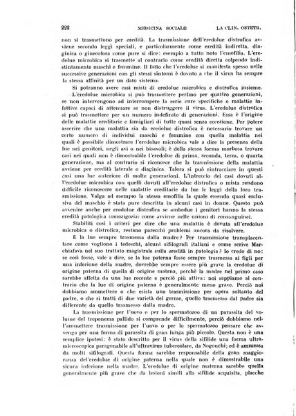 La clinica ostetrica rivista di ostetricia, ginecologia e pediatria. - A. 1, n. 1 (1899)-a. 40, n. 12 (dic. 1938)