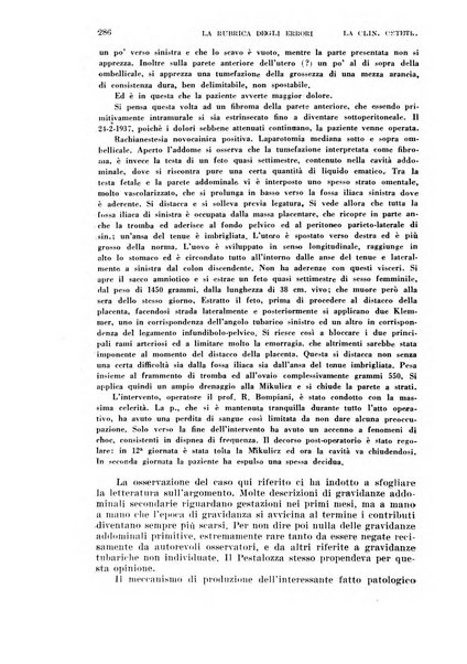 La clinica ostetrica rivista di ostetricia, ginecologia e pediatria. - A. 1, n. 1 (1899)-a. 40, n. 12 (dic. 1938)