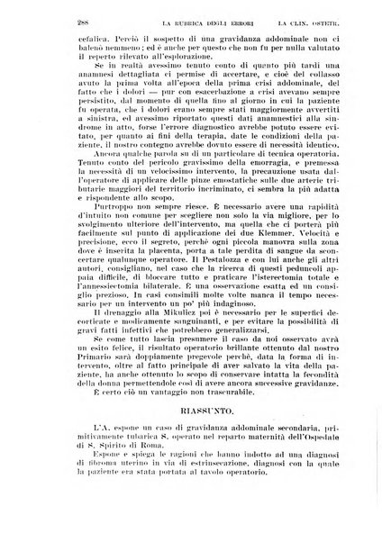 La clinica ostetrica rivista di ostetricia, ginecologia e pediatria. - A. 1, n. 1 (1899)-a. 40, n. 12 (dic. 1938)