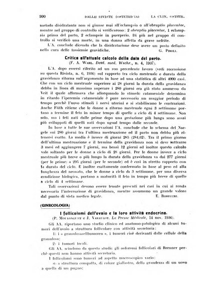 La clinica ostetrica rivista di ostetricia, ginecologia e pediatria. - A. 1, n. 1 (1899)-a. 40, n. 12 (dic. 1938)