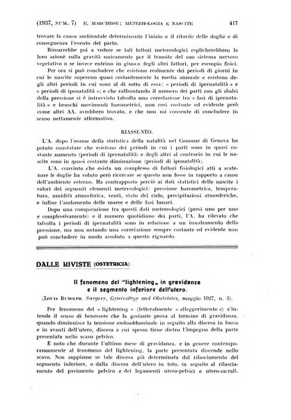 La clinica ostetrica rivista di ostetricia, ginecologia e pediatria. - A. 1, n. 1 (1899)-a. 40, n. 12 (dic. 1938)