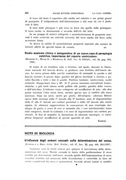 La clinica ostetrica rivista di ostetricia, ginecologia e pediatria. - A. 1, n. 1 (1899)-a. 40, n. 12 (dic. 1938)