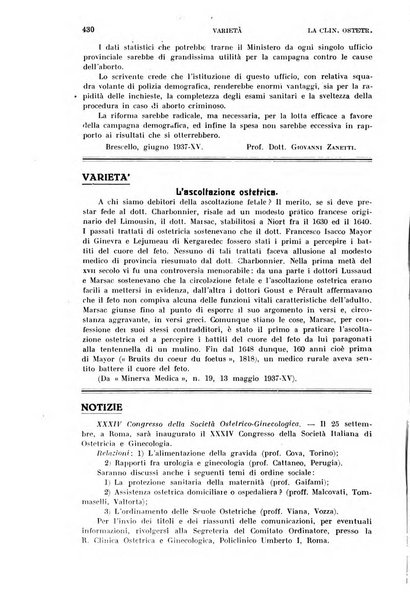 La clinica ostetrica rivista di ostetricia, ginecologia e pediatria. - A. 1, n. 1 (1899)-a. 40, n. 12 (dic. 1938)