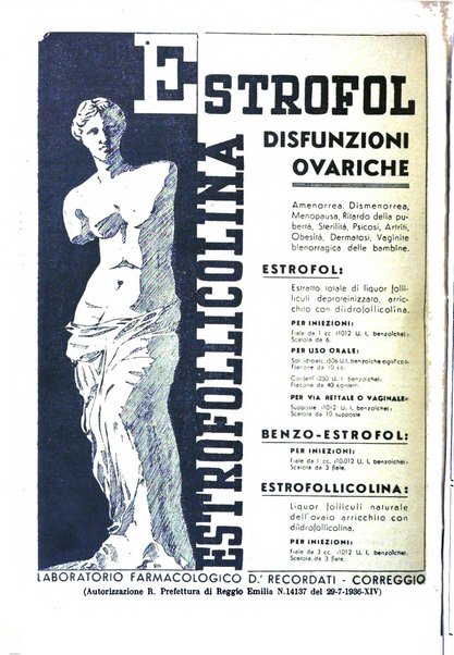 La clinica ostetrica rivista di ostetricia, ginecologia e pediatria. - A. 1, n. 1 (1899)-a. 40, n. 12 (dic. 1938)